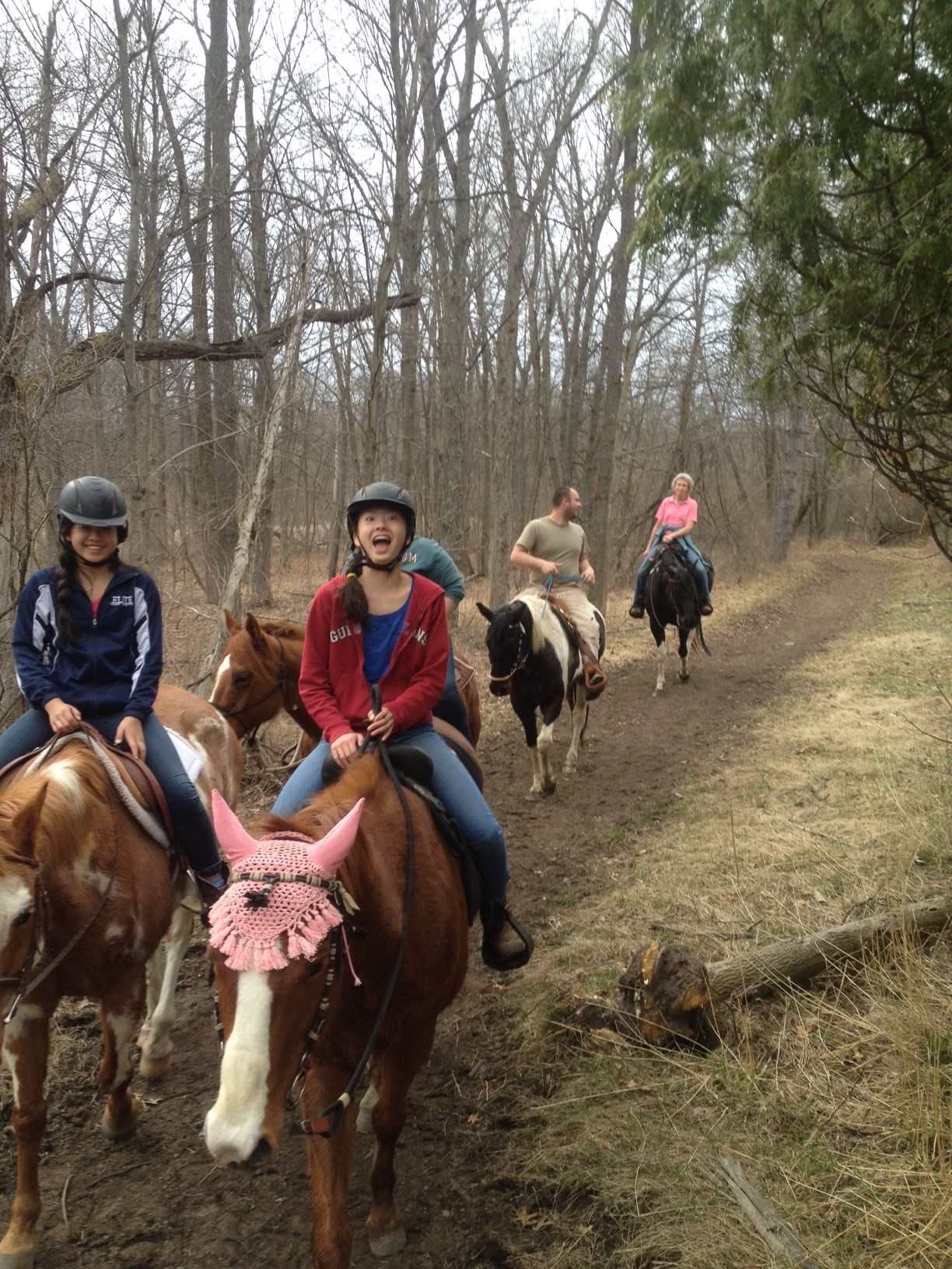 A group trail ride at Kensington Metropark